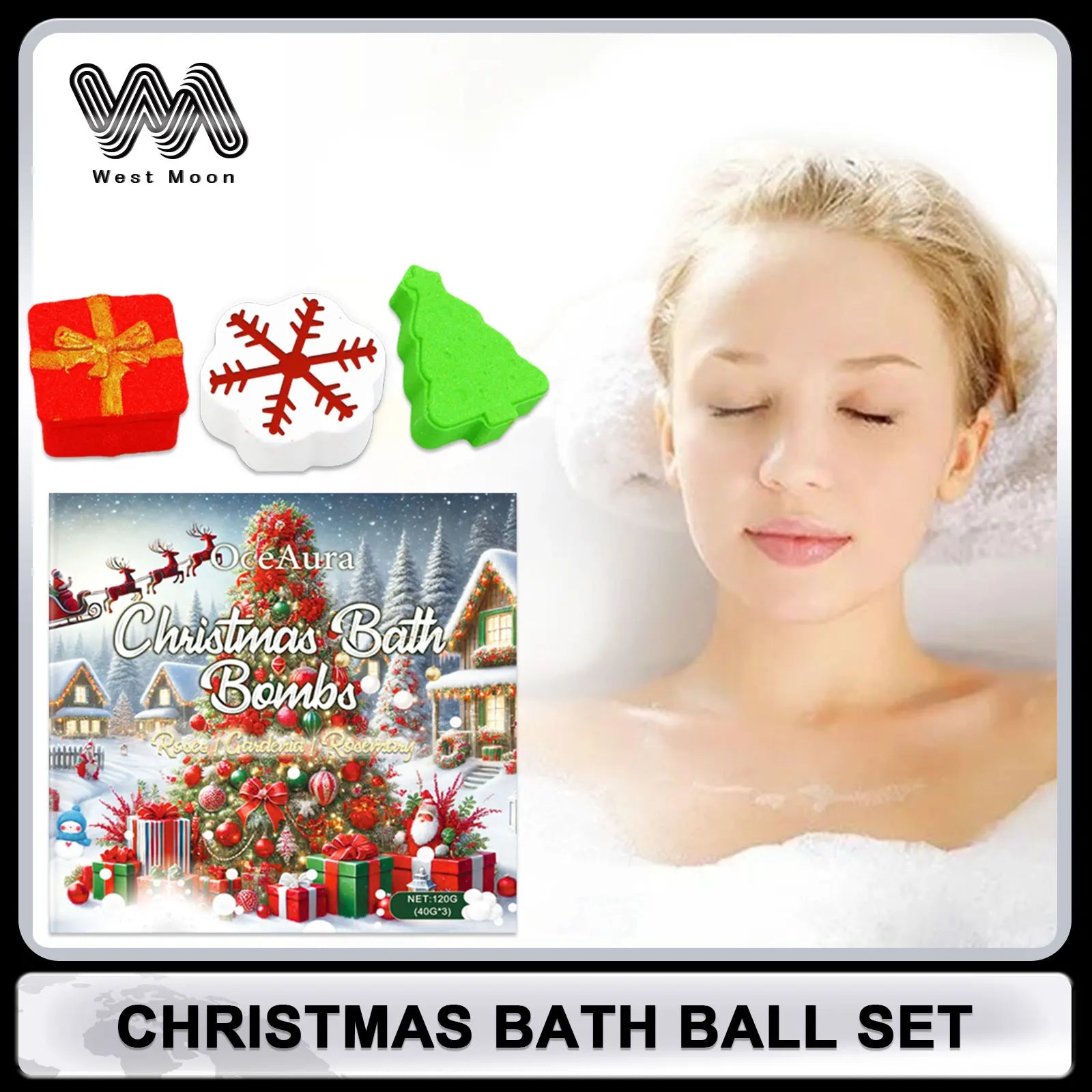 Christmas Bubble Bath Ball Set – Relaxing & Moisturizing
