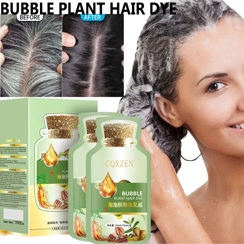 Herbal Hair Dye Shampoo – Natural Gray Coverage